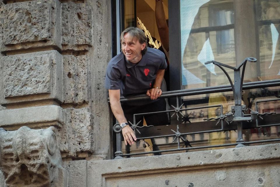 Luka Modrić promocija na balkonu u Milanu