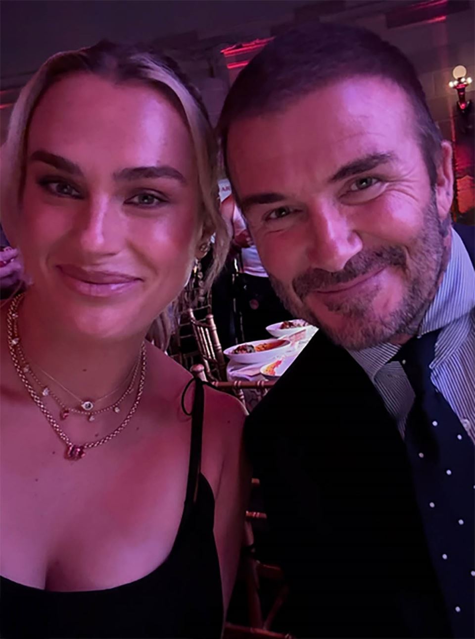 Arina Sabalenka i Dejvid Bekam na večeri