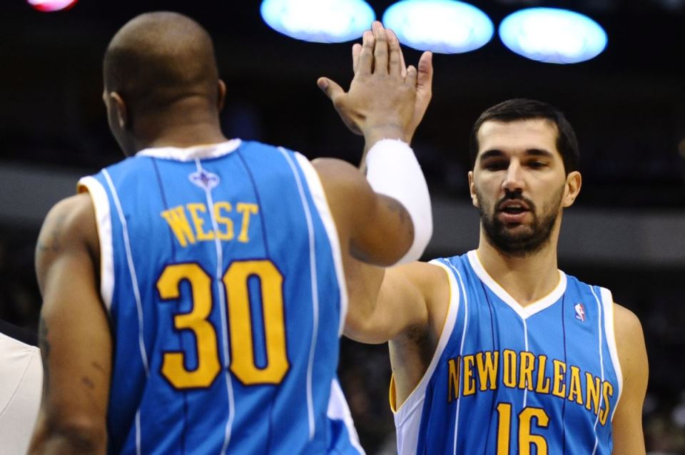 Predrag Stojaković i Dejvid Vest u Nju Orleansu