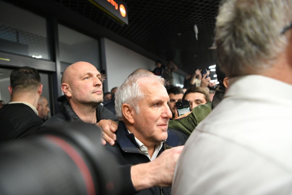 Željko Obradović na aerodromu Nikola Tesla u Beogradu