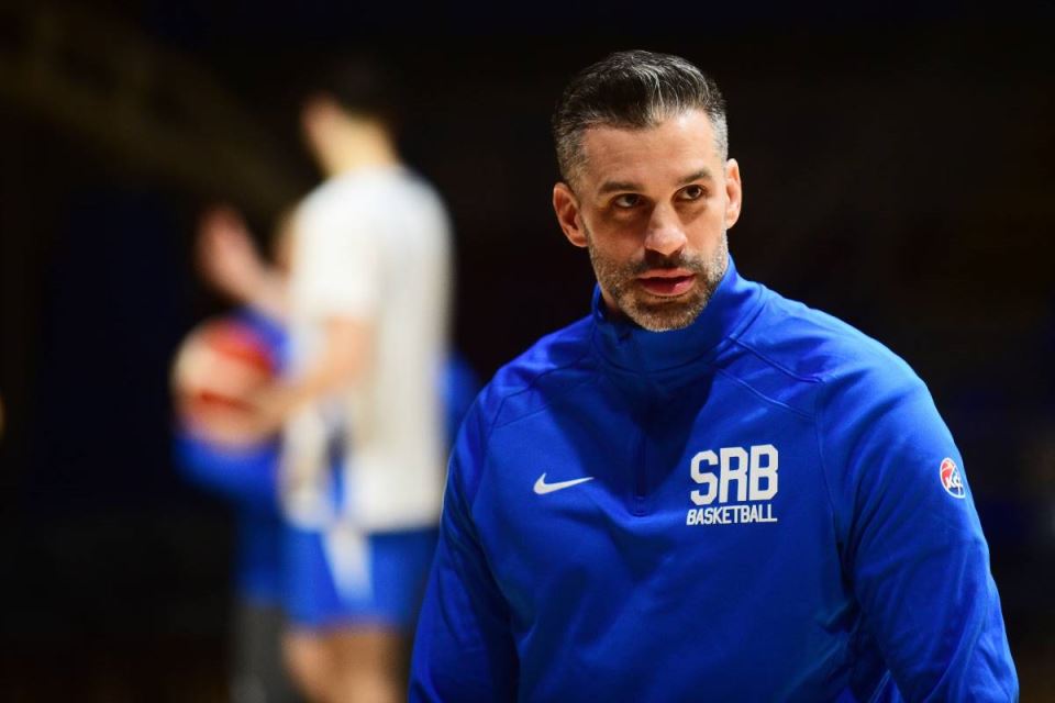Dušan Alimpijević na treningu reprezentacije Srbije