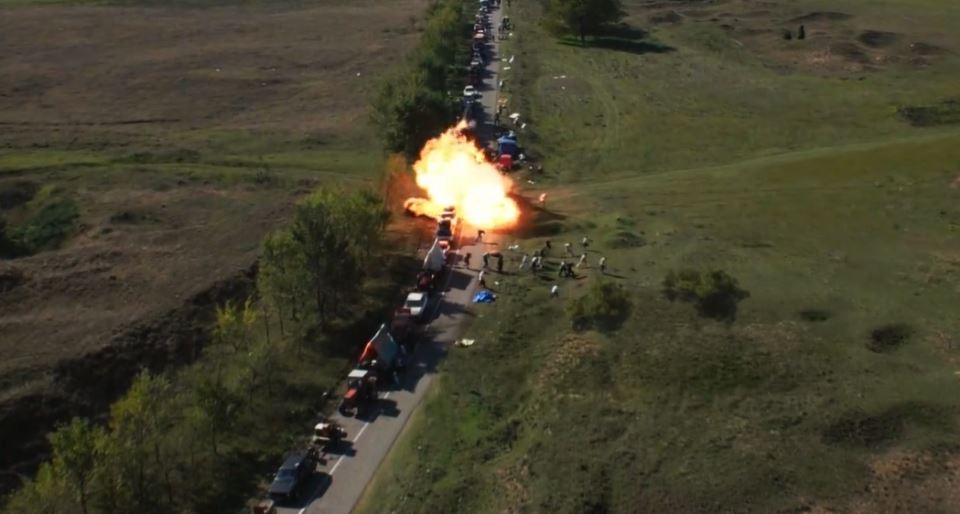 Bombardovanje Petrovačke ceste u seriji Tvrđava