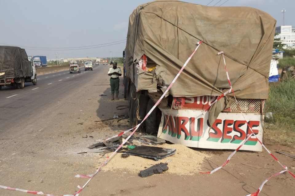 Saobraćajna nesreća Entonija Džošue mesto sudara u Nigeriji