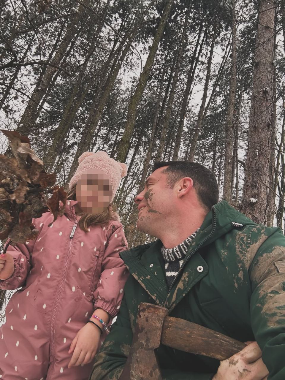 Jovan Patić Badnji dan sa ćerkom