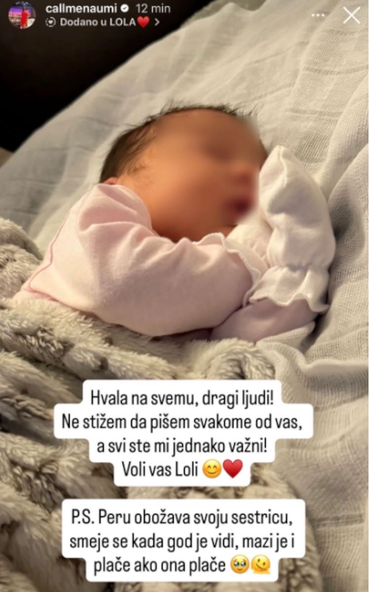 Mina Naumović slika ćerke Lole