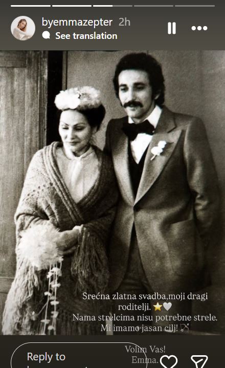 Ema Cepter objava o roditeljima