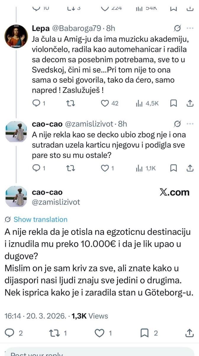 Tea Bilanović optužbe