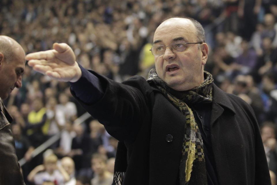 Duško Vujošević kao trener Partizana u Evroligi