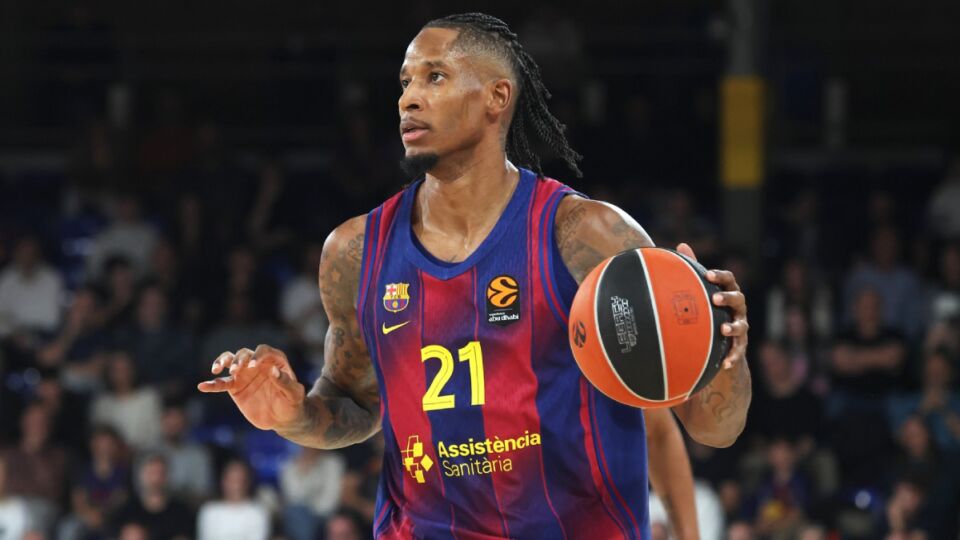 Vil Klajburn se sprema na šut na meču Barselona Zvezda