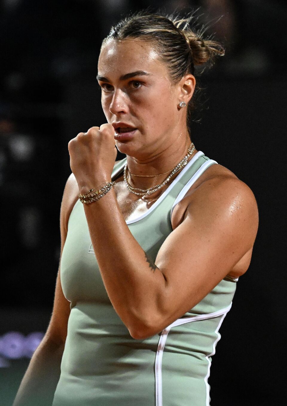 Arina Sabalenka skupila pesnicu.