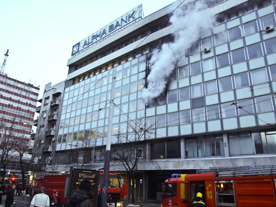 Požar u centru Beograda