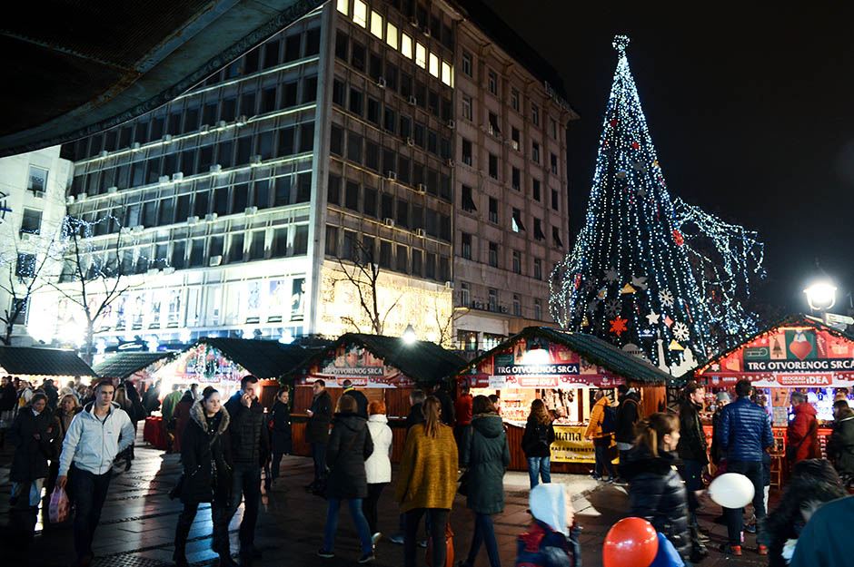Novogodišnja jelka na Trgu Republike u Beogradu