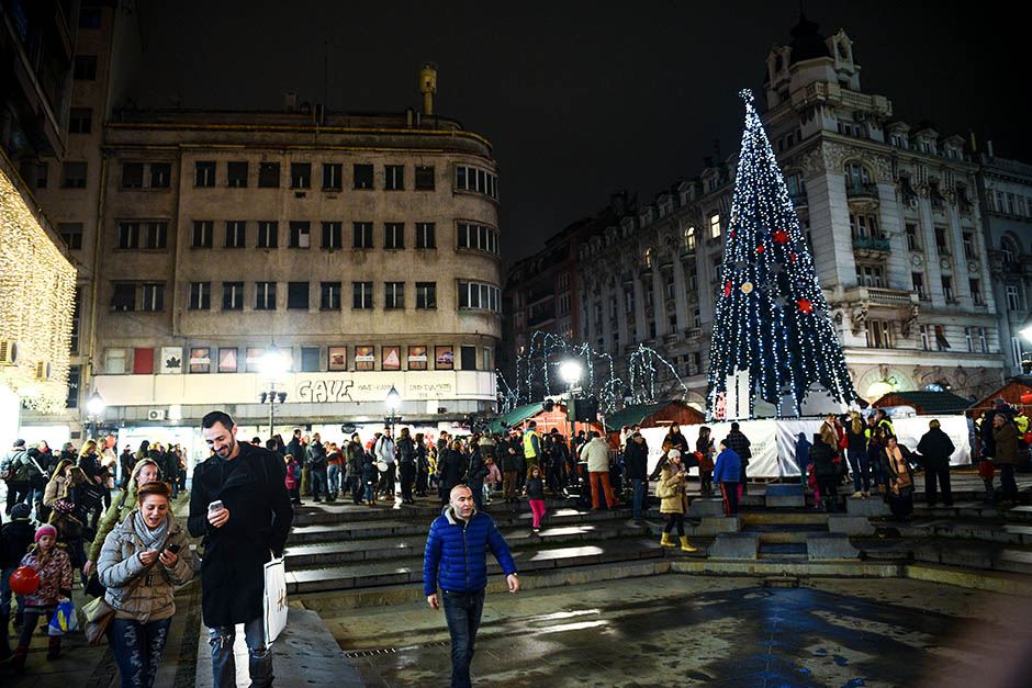 Novogodišnja jelka na Trgu Republike u Beogradu