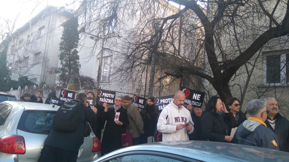 Milan Nedić - Protesti pritiv rehabilitacije