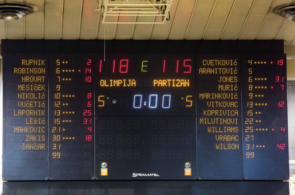 Olimpija pobedila Partizan posle četiri produžetka