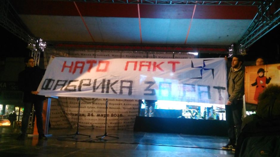 Miting opozicije u Podgorici protiv NATO