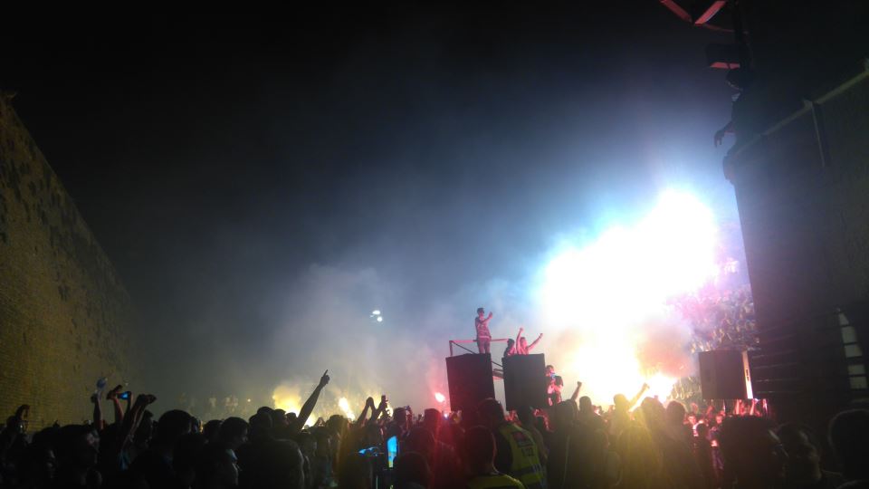 Slavlje Delija i košarkaša Crvene zvezde na Kalemegdanu: Lapsus Vasilije Micić