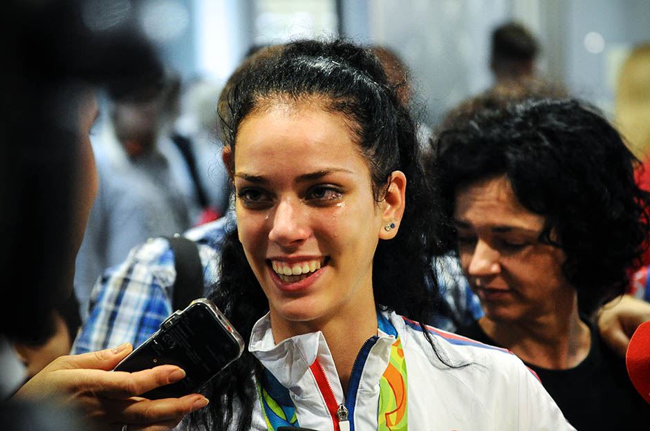 Doček srpskih olimpijaca na aerodromu Nikola Tesla u Beogradu