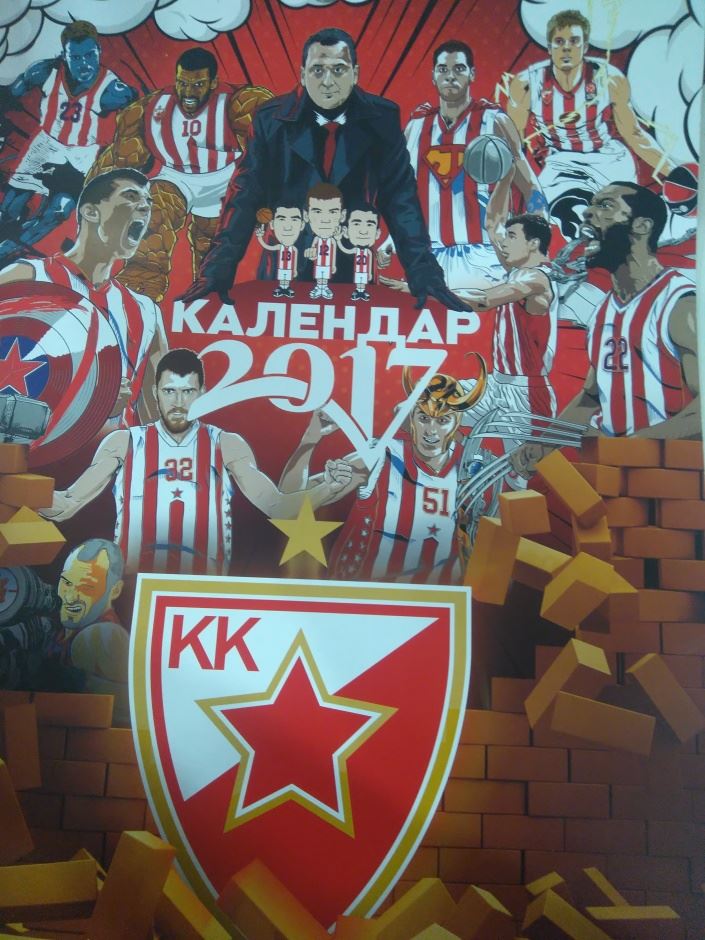 Kalendar KK Crvena zvezda za 2017