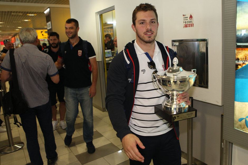 Srbija šampion Svetske lige 2017: Doček na aerodromu
