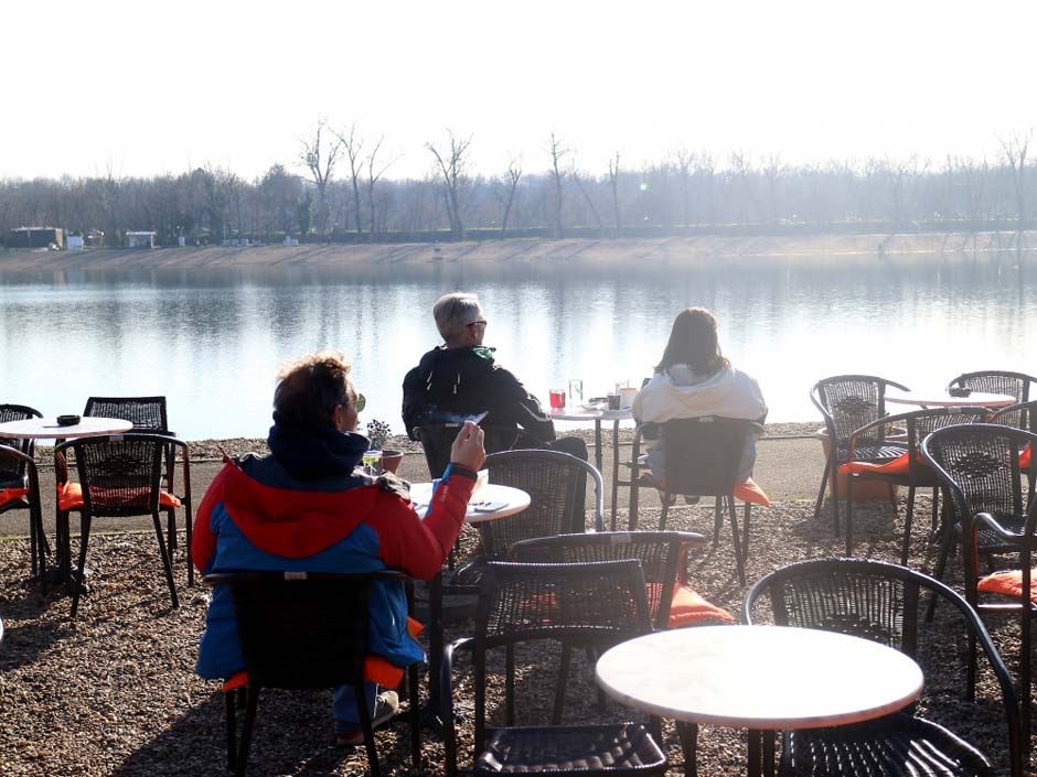 Ada Ciganlija, lepo vreme pred Novu godinu.