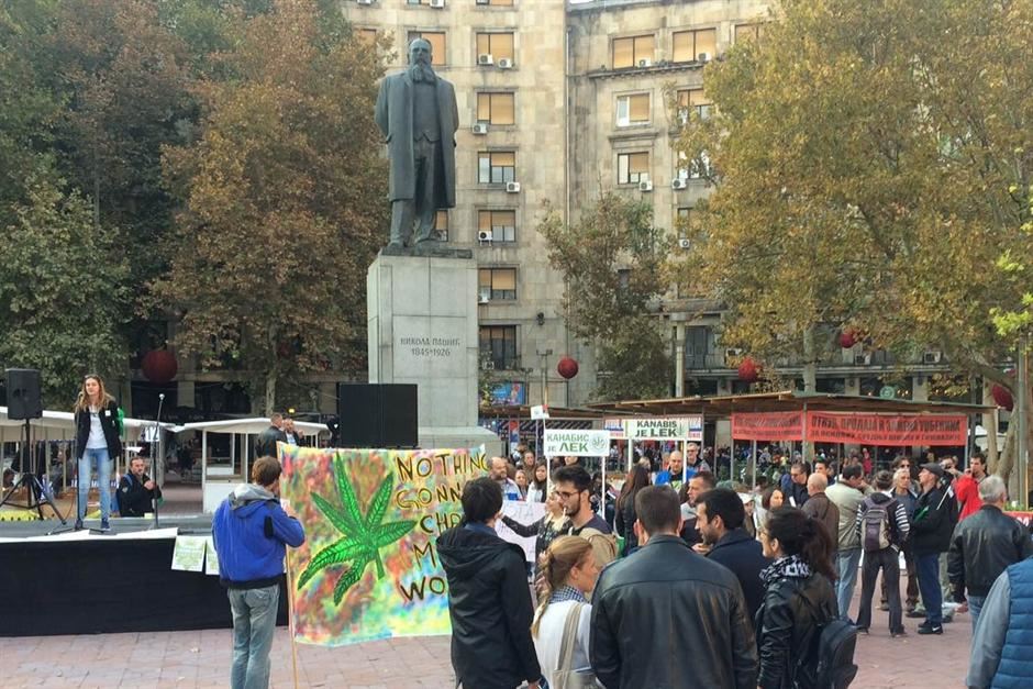 Marihuana - kanabis u medicinske svrhe - protest u Beogradu