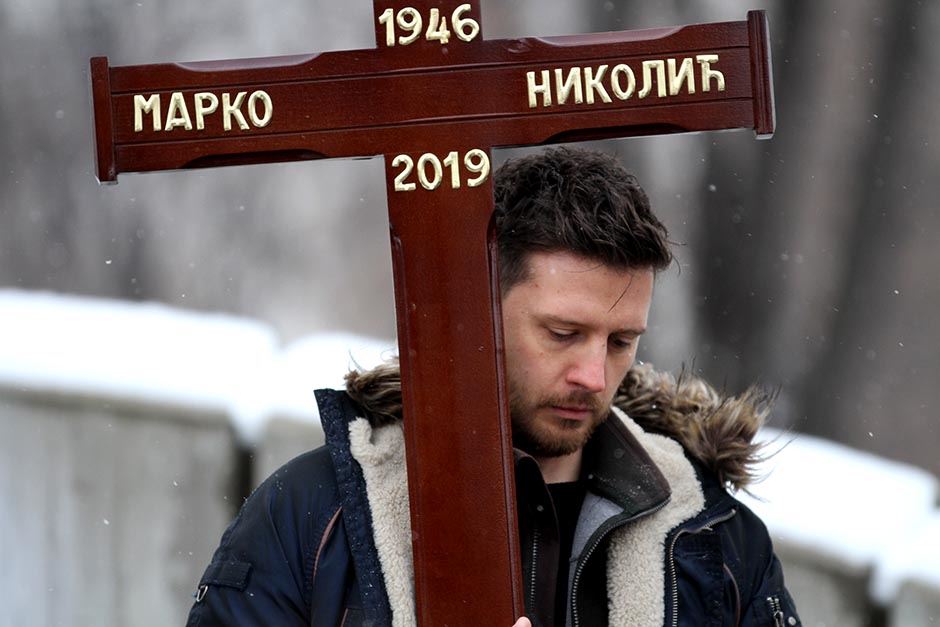 Marko Nikolić sahrana Novo groblje (FOTO)