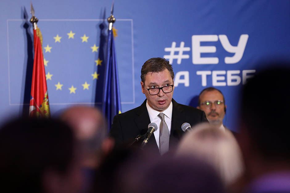 Dan Evrope: Aleksandar Vučić i Sem Fabrici na svečanosti u Beogradu (FOTO)