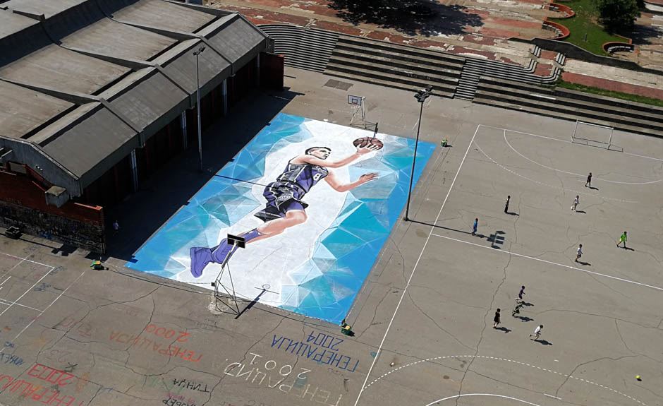 Bogdan Bogdanović mural, fotografije