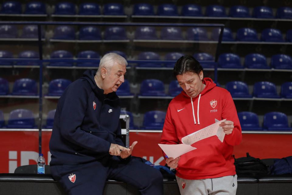 KK Crvena zvezda - Valensia EVROLIGA: Šakota održao trening u Pioniru FOTOGRAFIJE