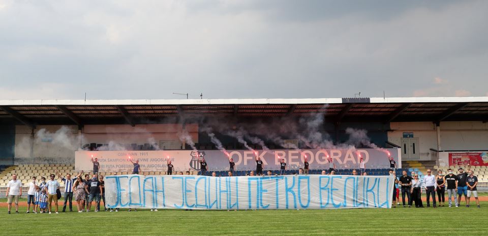 Ilija Petković navijači OFK Beograda bakljada