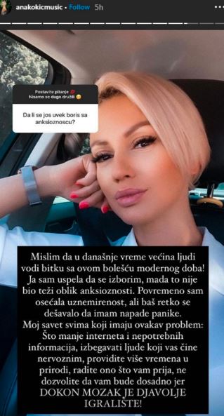 Ana Kokić anksioznost saveti