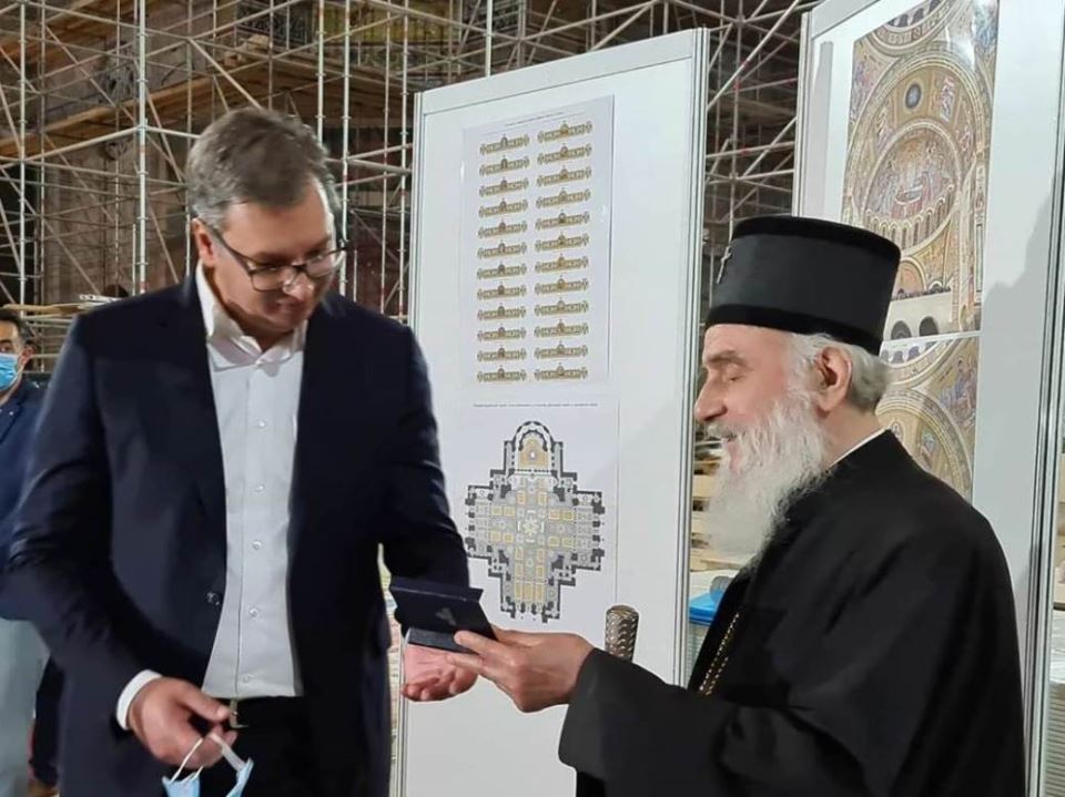 Aleksandar Vučić patrijarh Irinej Hram Svetog Save nova Sveta Sofija Aja Sofija fotografije