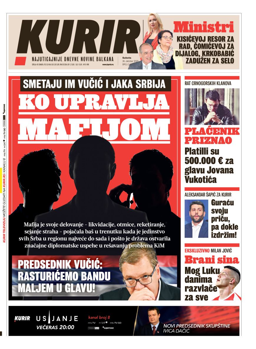 prelistavanje sutrasnje stampe 24 oktobar