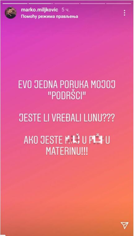 luna djogani marko miljkovic fanovi isprozivali luni marko im odgovorio
