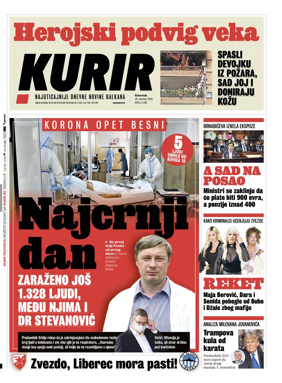 prelistavanje sutrasnje stampe 29 oktobar