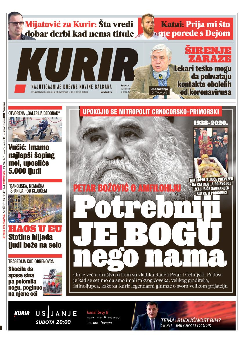 prelistavanje sutrasnje stampe 31 oktobar