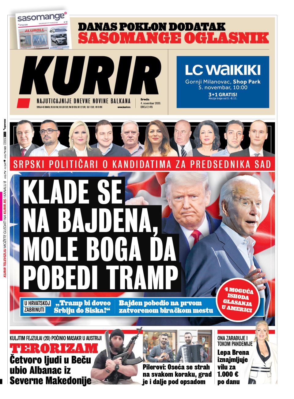 prelistavanje sutrasnje stampe 4 novembar