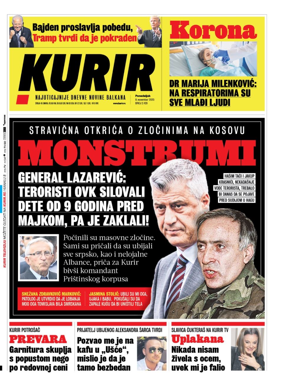 prelistavanje sutrasnje stampe 9 novembar