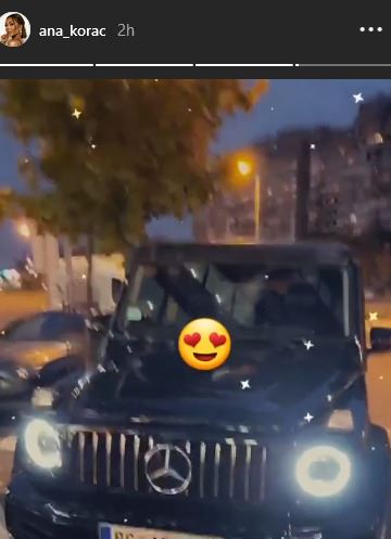 ana korac novi automobil mercedes g klasa instagram foto