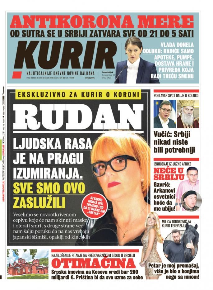 prelistavanje sutrasnje stampe 16 novembar