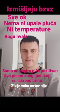 vuk kostic drugi put pozitivan na korona virus zdravstveno stanje oglasio se instagram foto