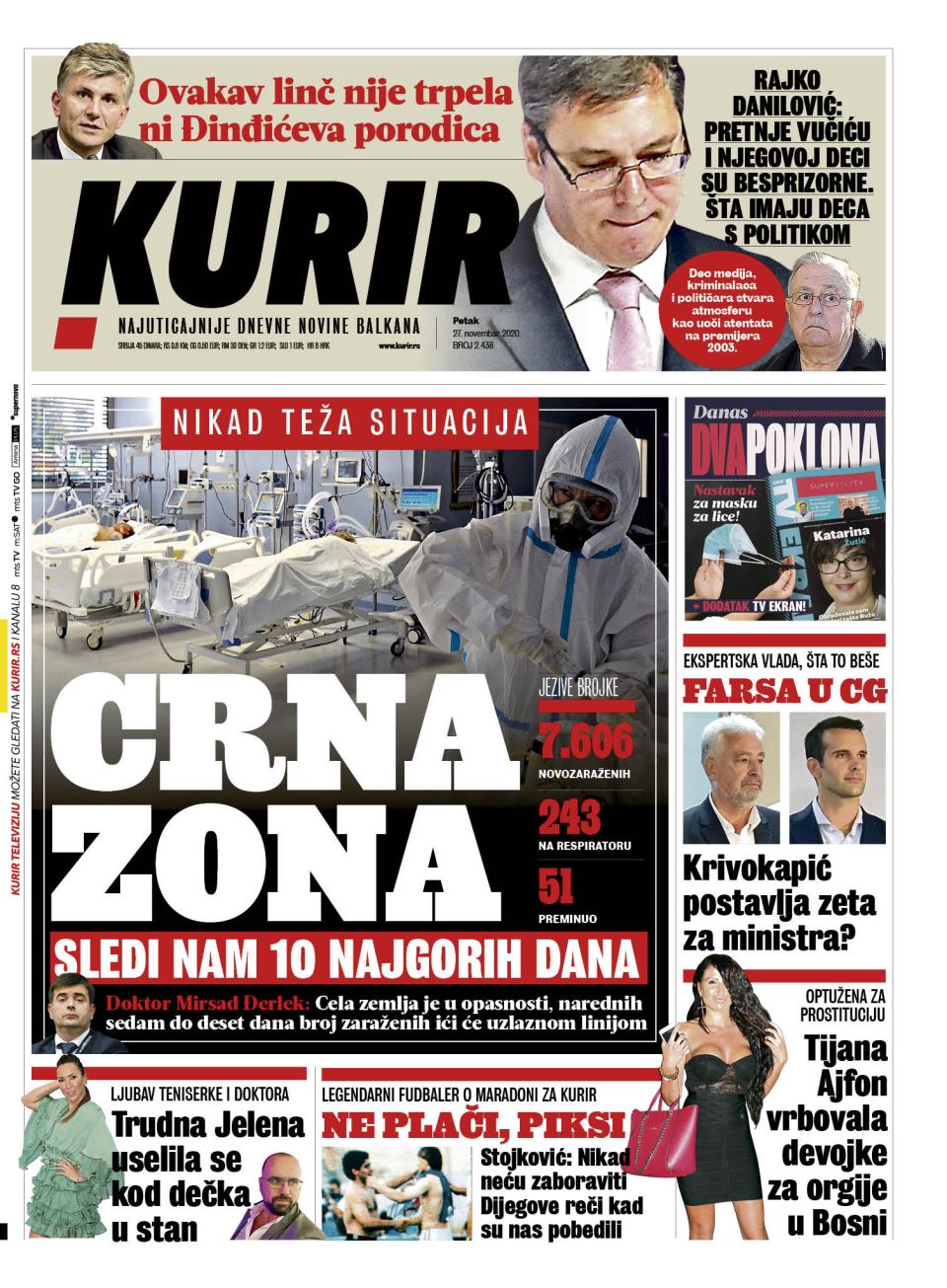 prelistavanje sutrasnje stampe 27 novembar