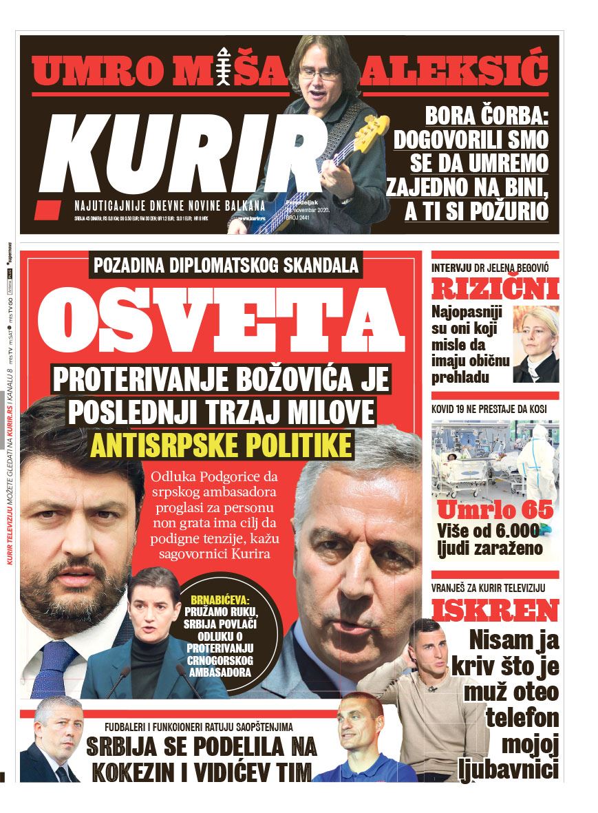 prelistavanje sutrasnje stampe 30 novembar