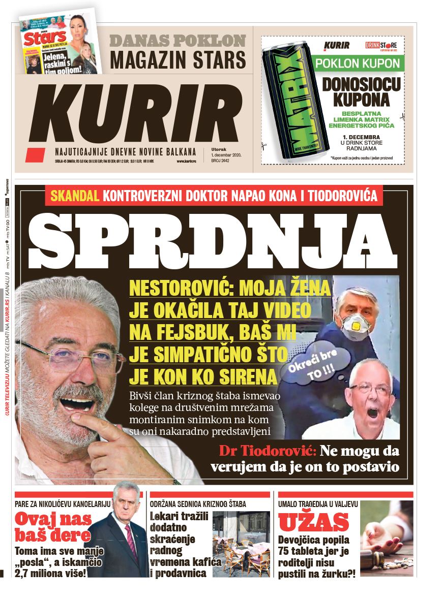 prelistavanje sutrasnje stampe 1 decembar 