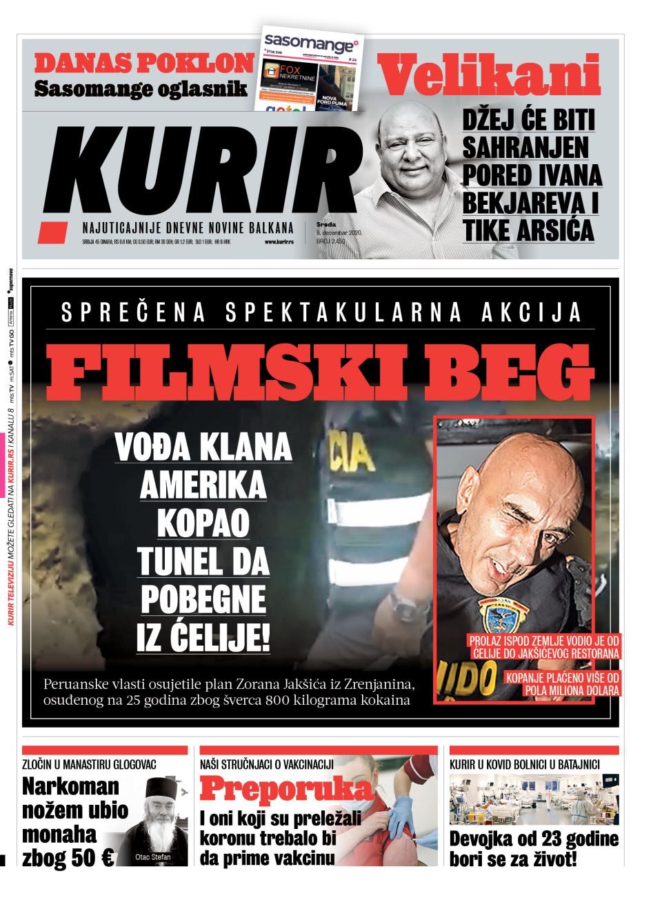 prelistavanje sutrasnje stampe 9 decembar