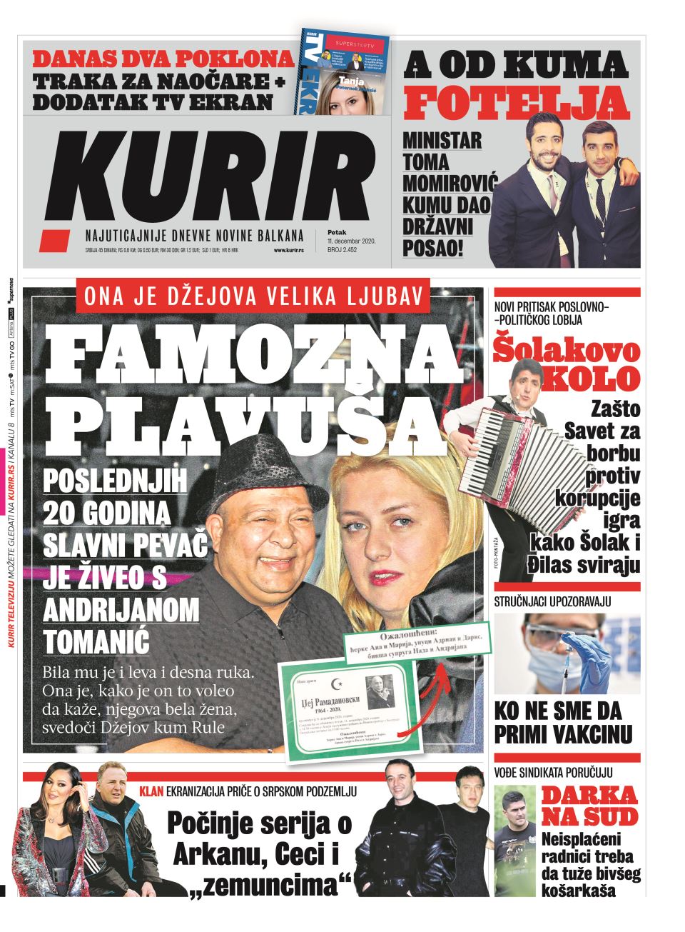 prelistavanje sutrasnje stampe 11 decembar