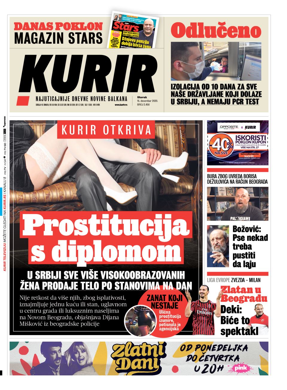 prelistavanje sutrasnje stampe 15 decembar 