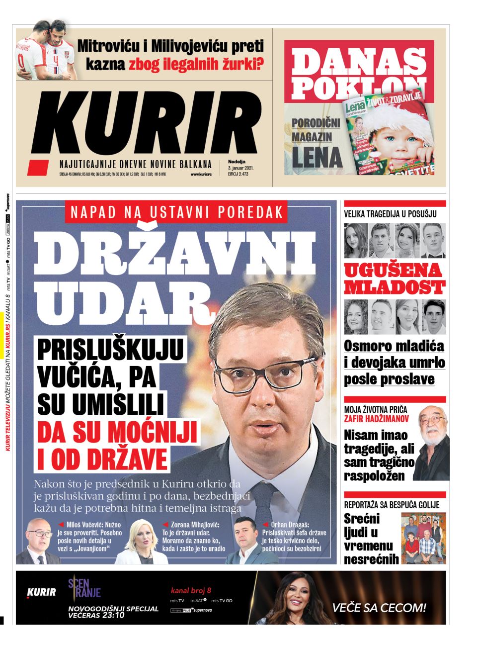 prelistavanje sutrasnje stampe 3 januar