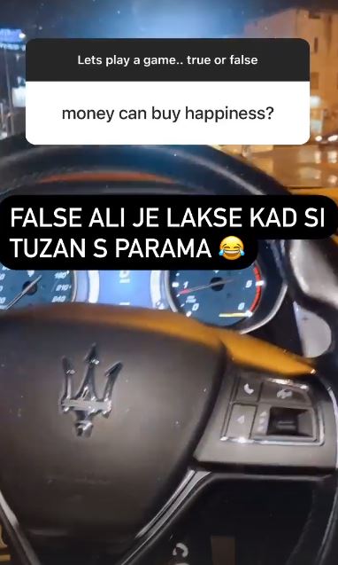 Zorannah automobil maserati lakše je kad si tužan sa parama